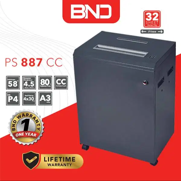 MESIN PENGHANCUR KERTAS A3 HEAVY DUTY COMERCIAL USE | BND PS 887 CC A3