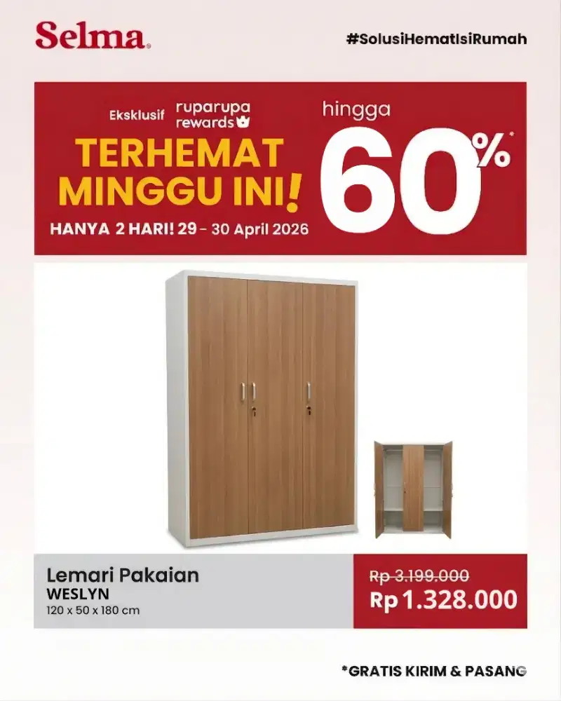 Lemari Besi 3 Pintu