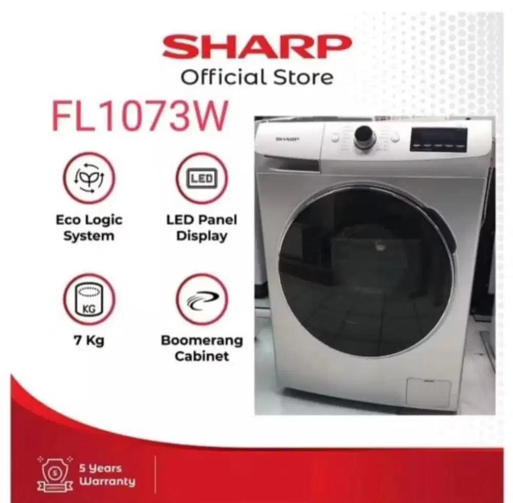 Mesin cuci sharp front loading