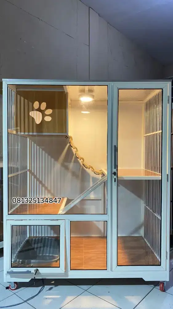 KANDANG KUCING ALUMUNIUM READY