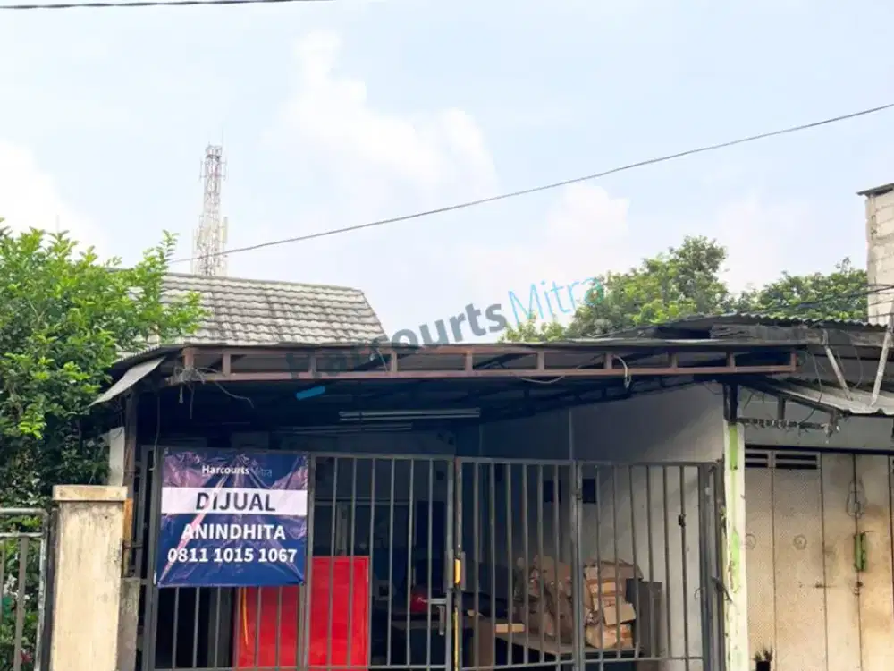 DIJUAL MURAH RUMAH STRATEGIS COCOK UNTUK TEMPAT USAHA DEKAT AKSES TOL JATIWARINGIN DAN KERETA CEPAT HALIM