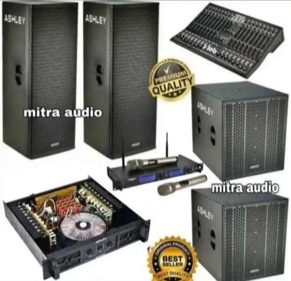 Paket sound system speaker ASHLEY 15 inch + subwoofer pasif 18 inch