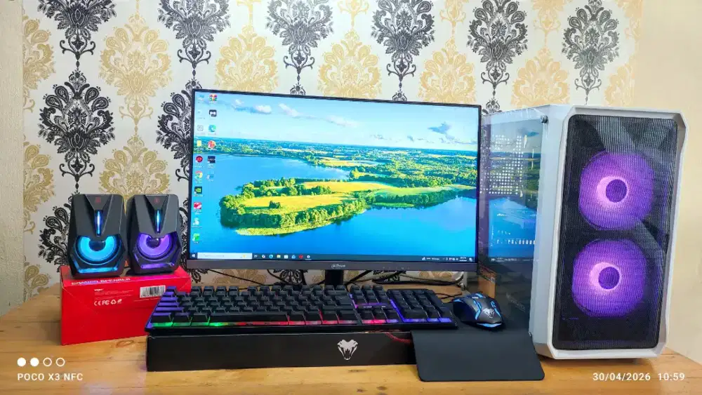 PC GAME & DESAIN CORE I5-8500 (16/240+500GB) VGA GTX 1650, LED 24 INC