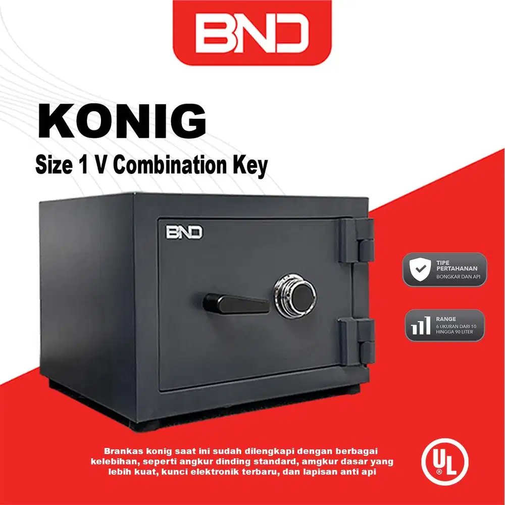 BRANKAS FIRE PROOF | BND KONIG SERIES - SIZE 1 COMBINATION