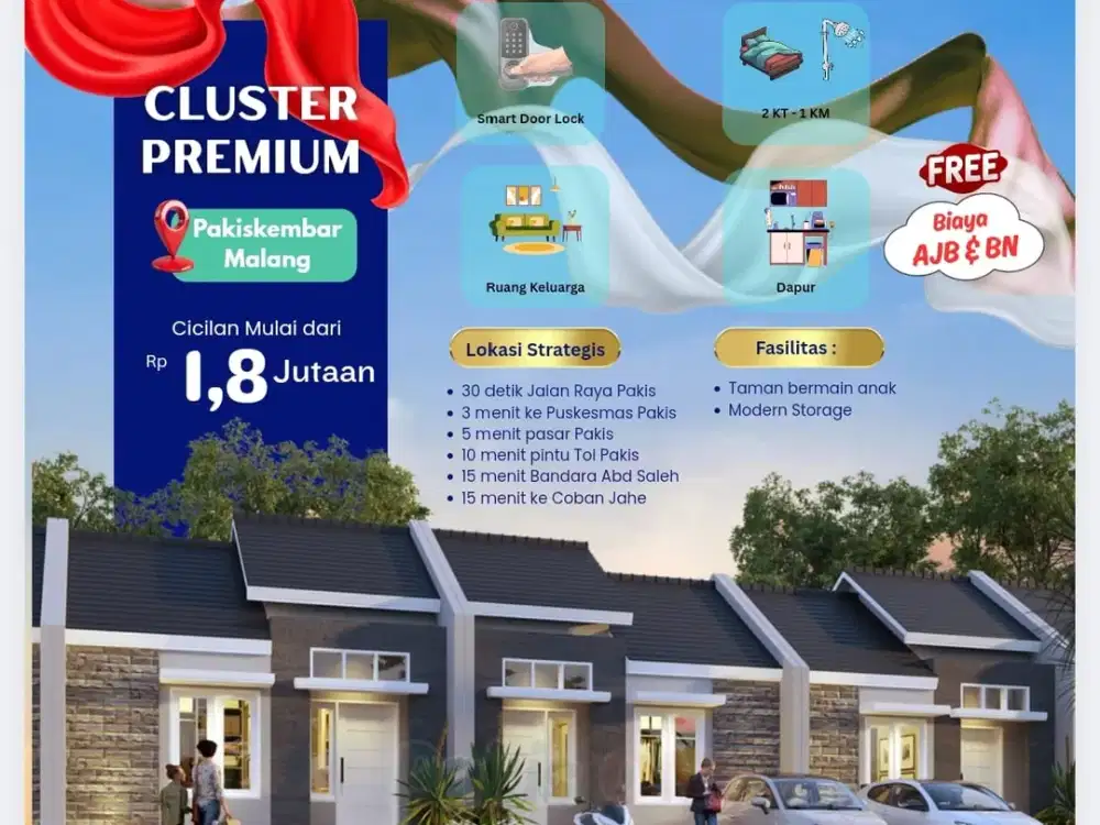 RUMAH MINIMALIS MODERN 200 JUTAAN DEKAT BANDARA ABD SALEH