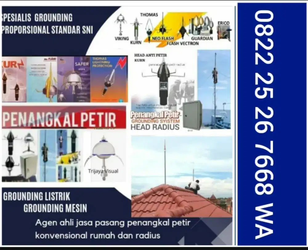 Ahli jasa pasang anti penangkal petir dan grounding mesin