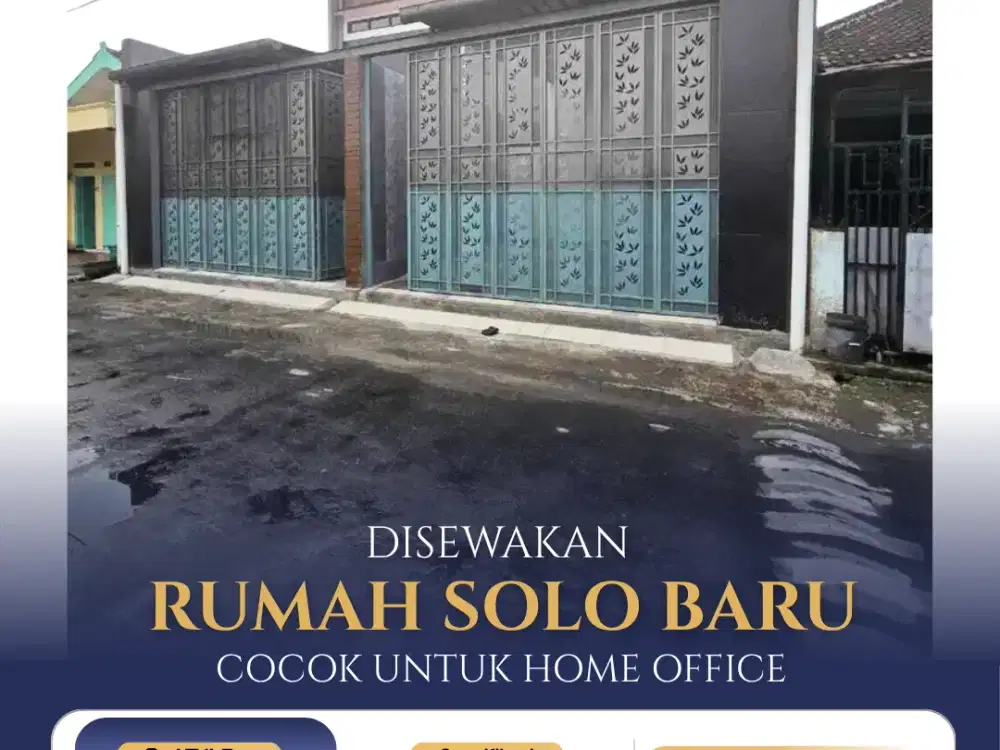 Disewakan Rumah Solo Baru Cocok Untuk Home Office