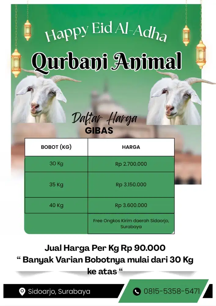 Kurban 2026 Murah Syar'i