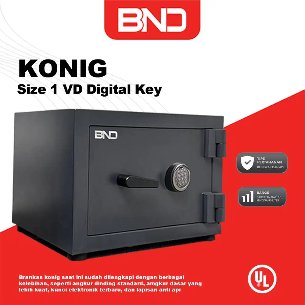 BRANKAS FIRE PROOF | BND KONIG SERIES - SIZE 1 DIGITAL