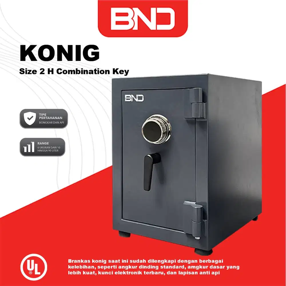 BRANKAS FIRE PROOF | BND KONIG SERIES - SIZE 2 COMBINATION