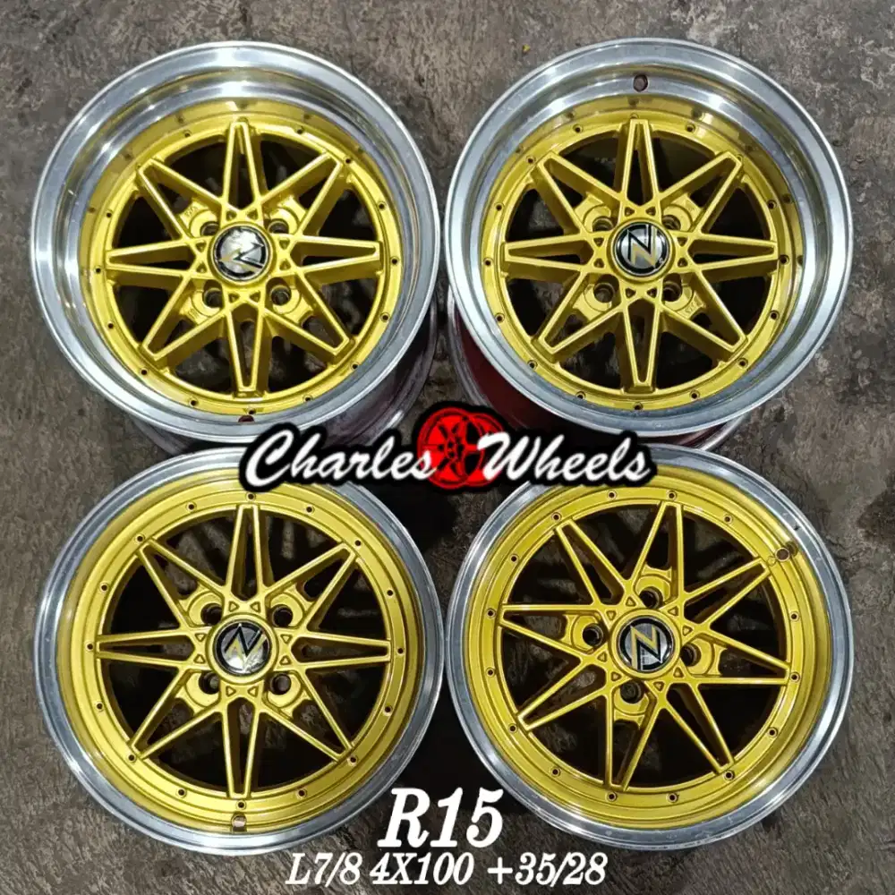 Jual velg equip zero r15 4x100 yaris vios datsun dll