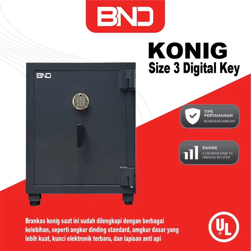 BRANKAS FIRE PROOF | BND KONIG SERIES - SIZE 3 DIGITAL