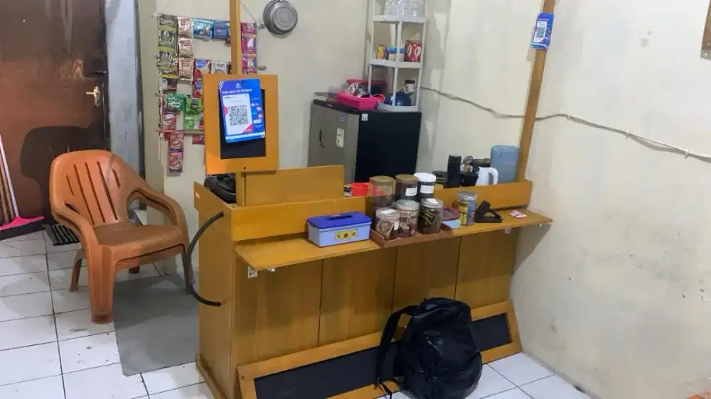 Dijual meja lipat / booth portable warkop