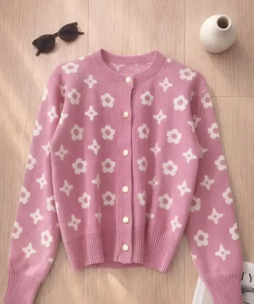 Pink petal cardigan
