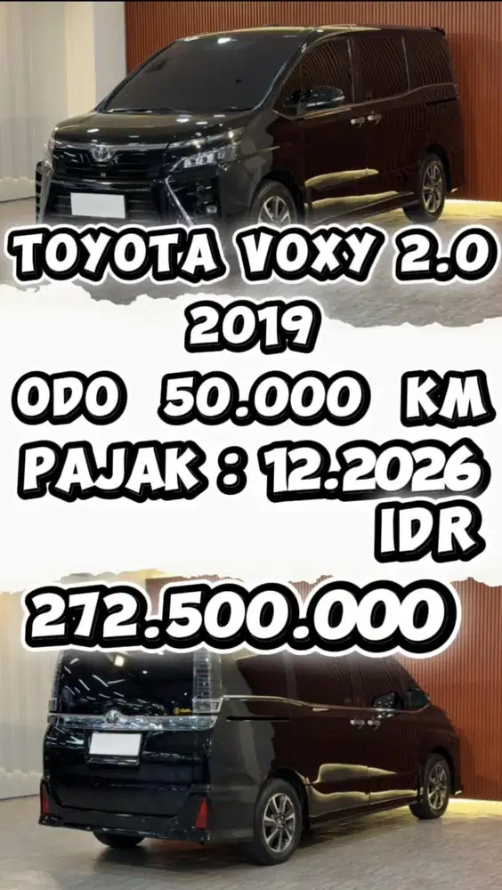 [ 3 YEAR WARRANTY ] TOYOTA VOXY 2.0 AT 2019 MULUS TERAWAT SIAP PAKAI