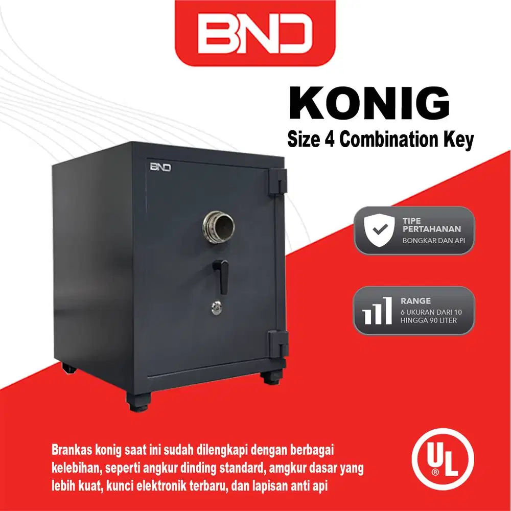 BRANKAS FIRE PROOF | BND KONIG SERIES - SIZE 4  COMBINATION