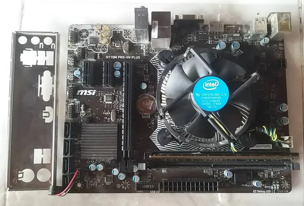 Mobo 1151 Msi H110M PRO-VH PLUS DDR4 + Core i3 6100 gen 6 + Hsf Kediri