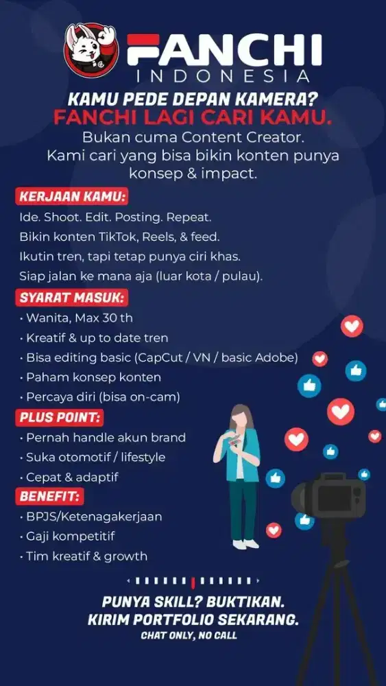 LOKER DICARI CONTENT CREATOR