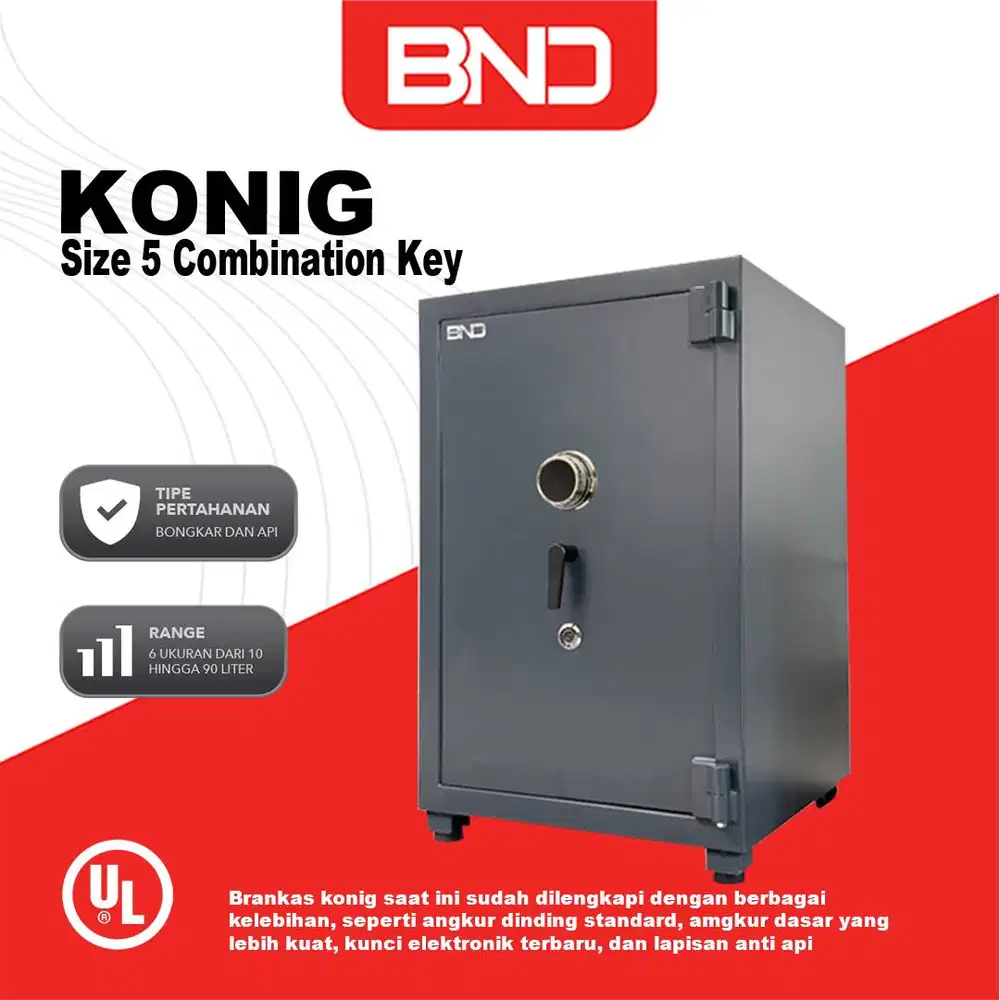BRANKAS FIRE PROOF | BND KONIG SERIES - SIZE 5 COMBINATION