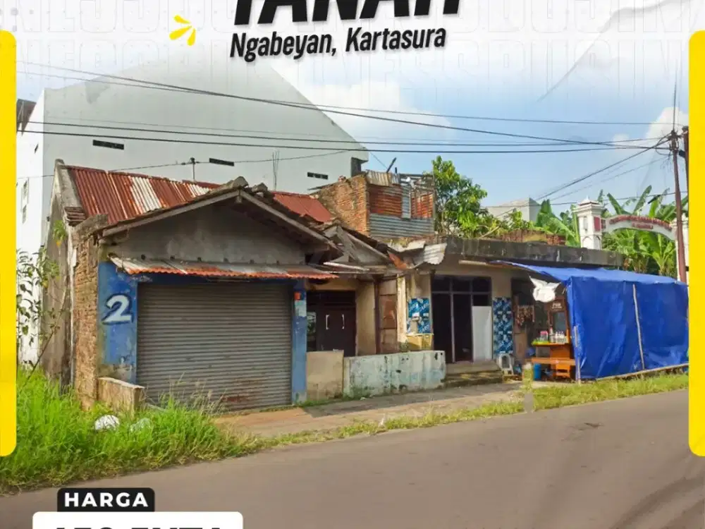 Lahan Strategis Pinggir Jalan di Ngabeyan Kartasura, Lokasi Matang Bonus Bangunan Dekat Pusat Kota & Kampus