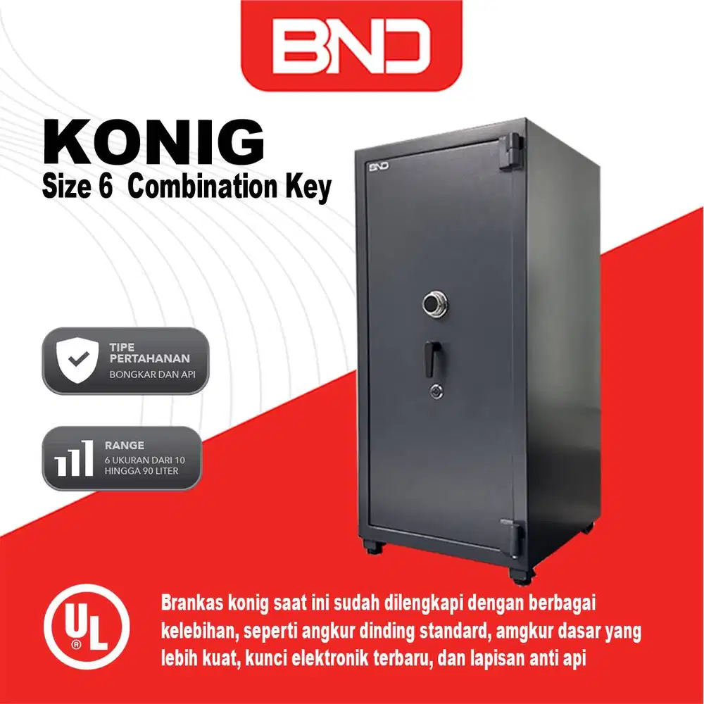 BRANKAS FIRE PROOF | BND KONIG SERIES - SIZE 6  COMBINATION
