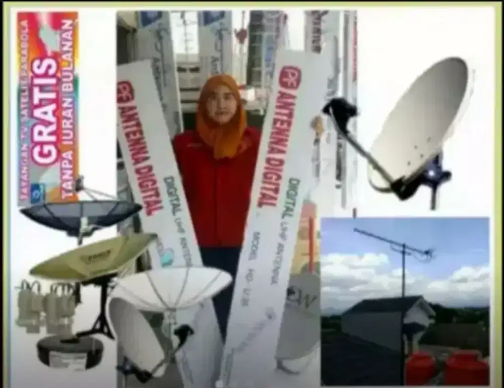 Ahli jasa pasang antena TV digital service parabola dan camera cctv
