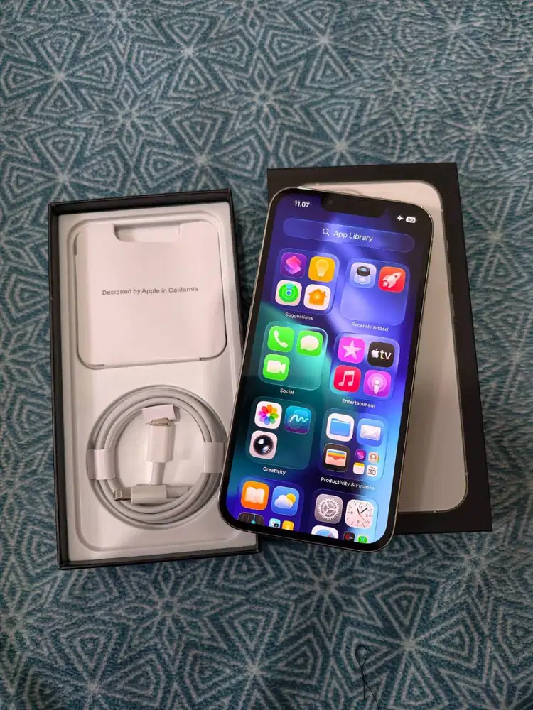 Iphone 13 Pro 128Gb Putih All Operator Bh 100% Fullset Like New