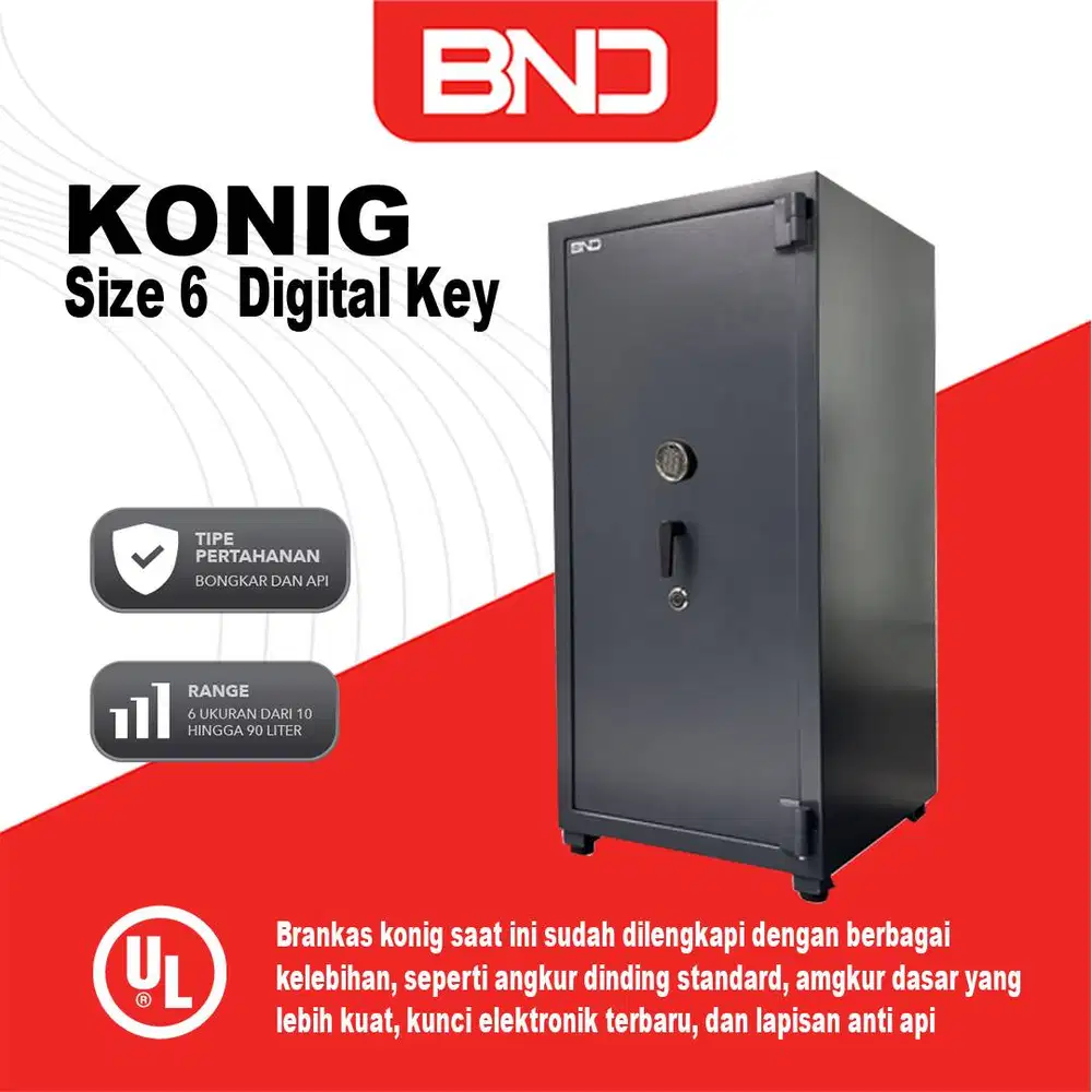 BRANKAS FIRE PROOF | BND KONIG SERIES - SIZE 6  DIGITAL