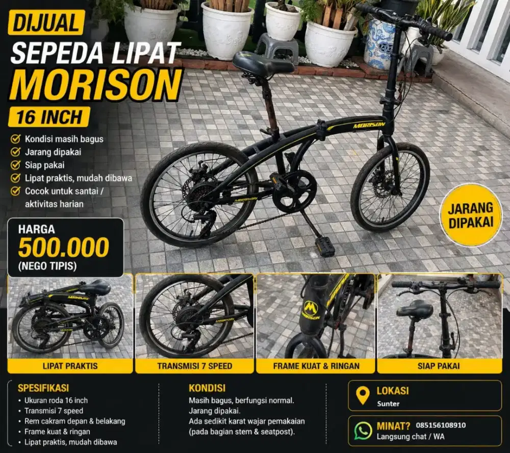 Dijual BU sampai jadi sepeda lipat dan sepeda anak