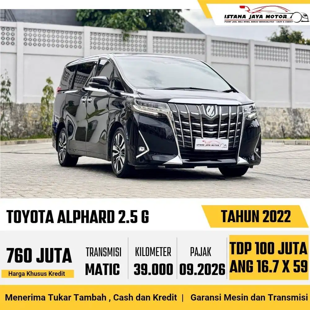 LOW KM !! Toyota Alpharz 2.5 G ATPM 2022 Black On Beige