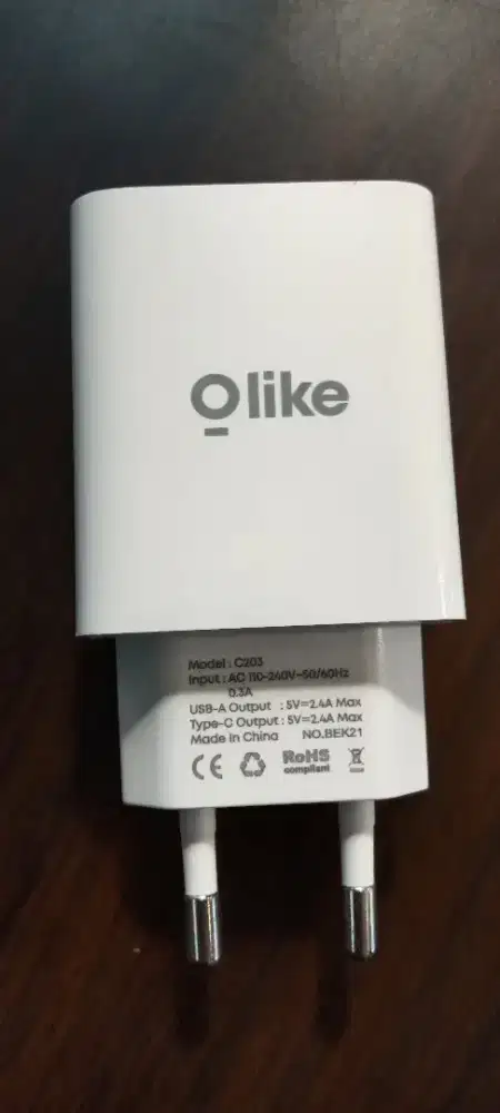 Olike C203 Dual Port USB Micro + Type-C 12W 2.4A