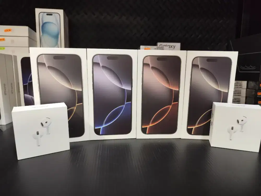 New Iphone 16 Pro Max 512 free AirPods Gen4, promo sangat terbatas.