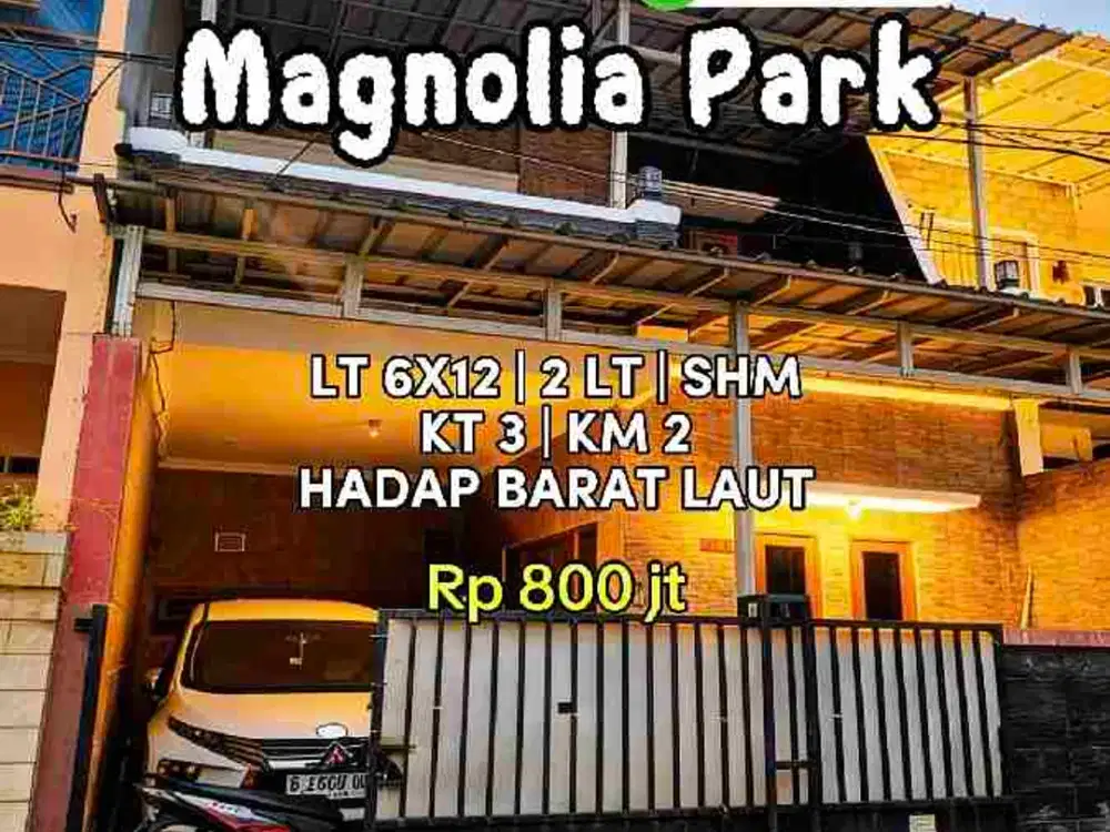 Wilson Rumah murah 2 lantai uk 6x12 di Magnolia park