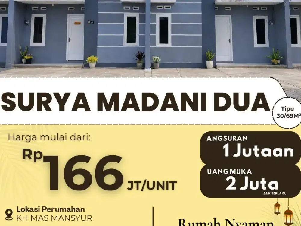 Punya Rumah Sendiri Kini Lebih Mudah di Surya Madani Dua