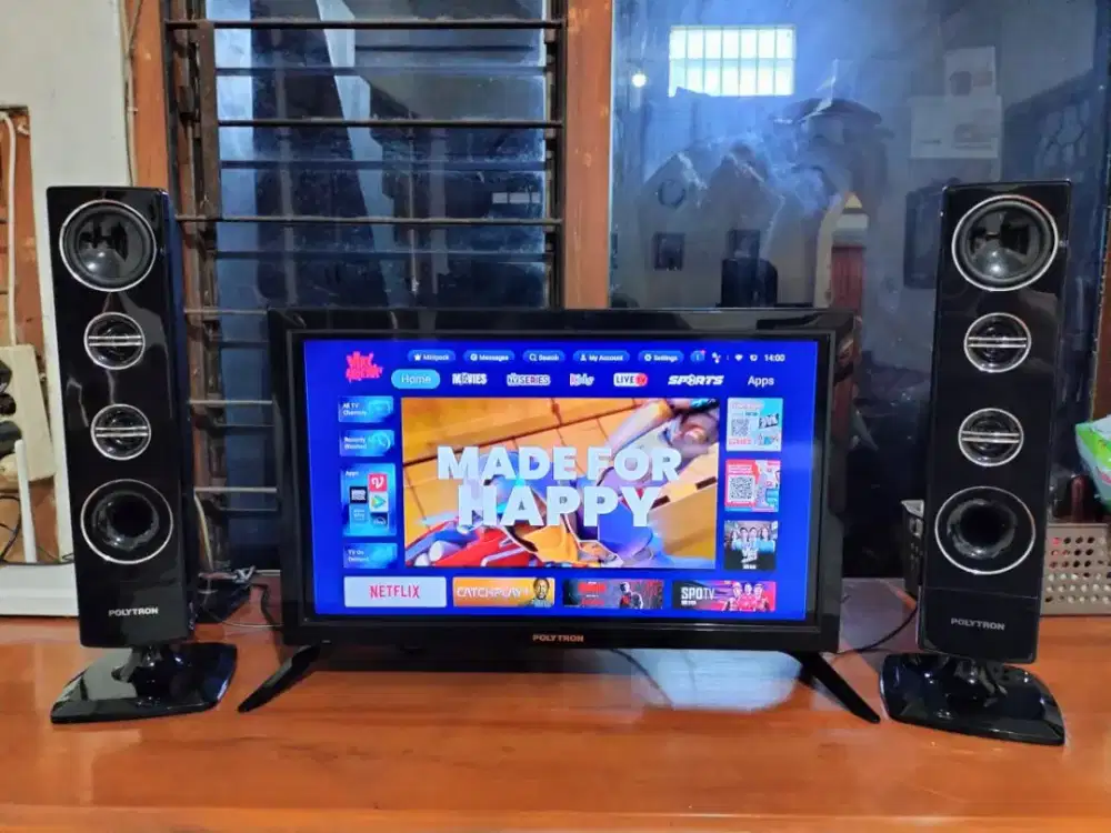 TV LED POLYTRON 24 Inch. Speaker Tower