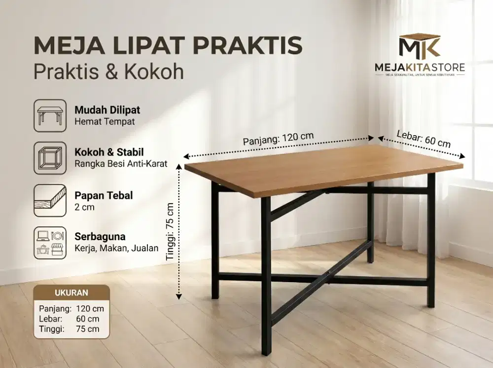 Meja lipat catering/meja lipat bazaar/meja jualan