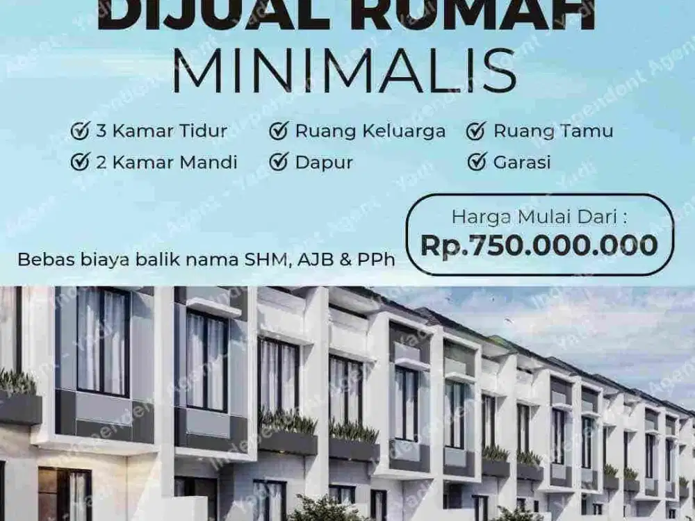 Jual rumah 2 lantai di pinggir jalan caman lokasi dekat villa jatibening akses toll dan lrt