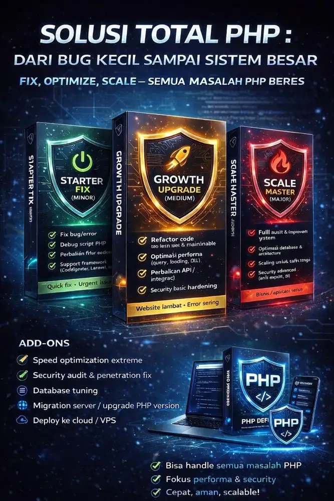 Jasa: Web PHP Development & Problem Solver