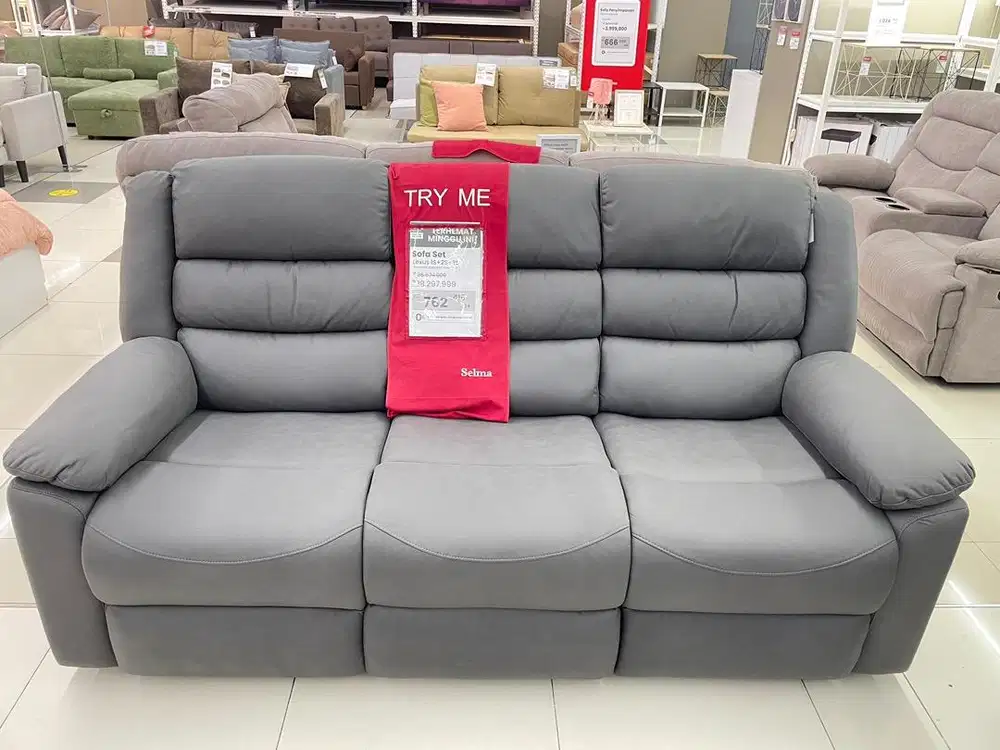 lexus sofa ser recliner grey
