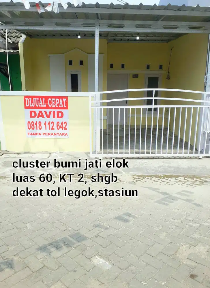 Dijual cluster bumi jati elok legok