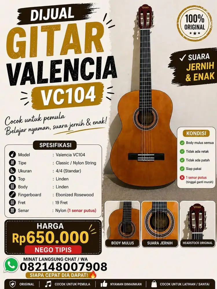 Gitar valencia vc 104