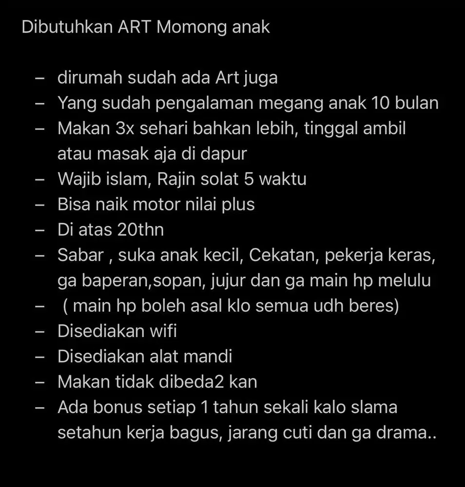 Urgent saya majikan langsung