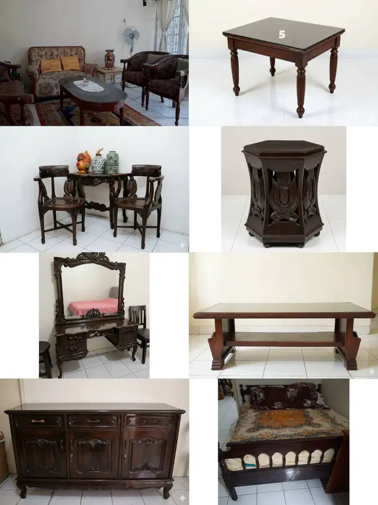 DIJUAL CEPAT FURNITURE KAYU JATI Model Antik
