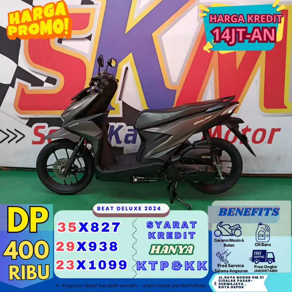 ( beat dlx 2024 DP:400 servis gratis selama angsuran cash credit