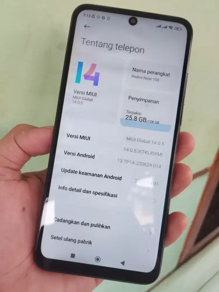 Redmi Note 10s Ram 6/128Gb Unit Only