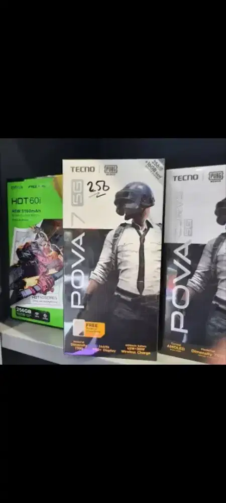 Tecno pova 7 5G 256gb ram 8gb dan8/128 bonus powerbank wirelesscharger