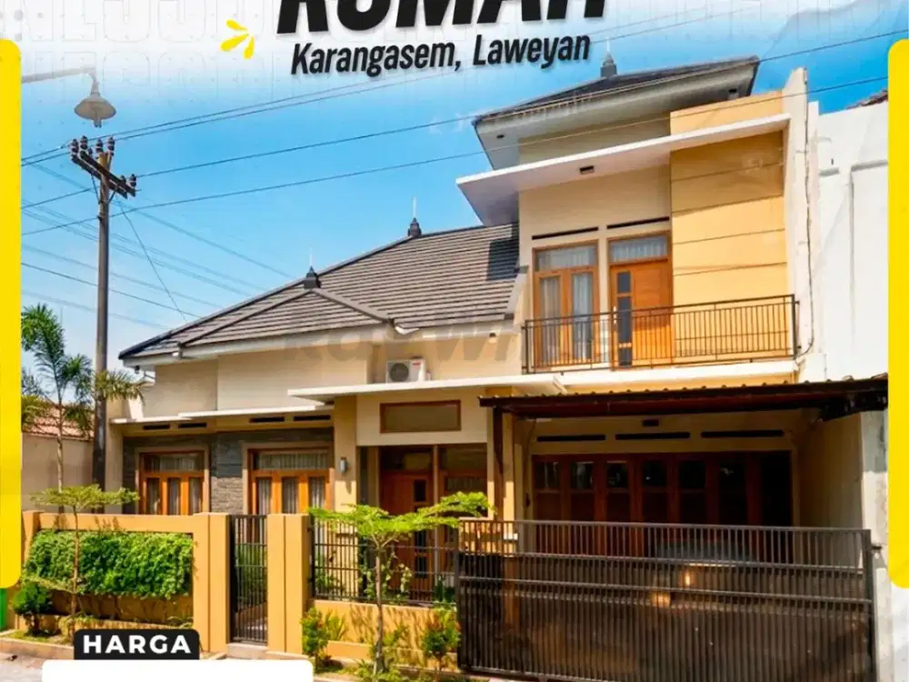 Rumah Mewah & Eksklusif di Karangasem Laweyan, Hunian Nyaman 4 Kamar dengan Lebar Depan 13 Mete