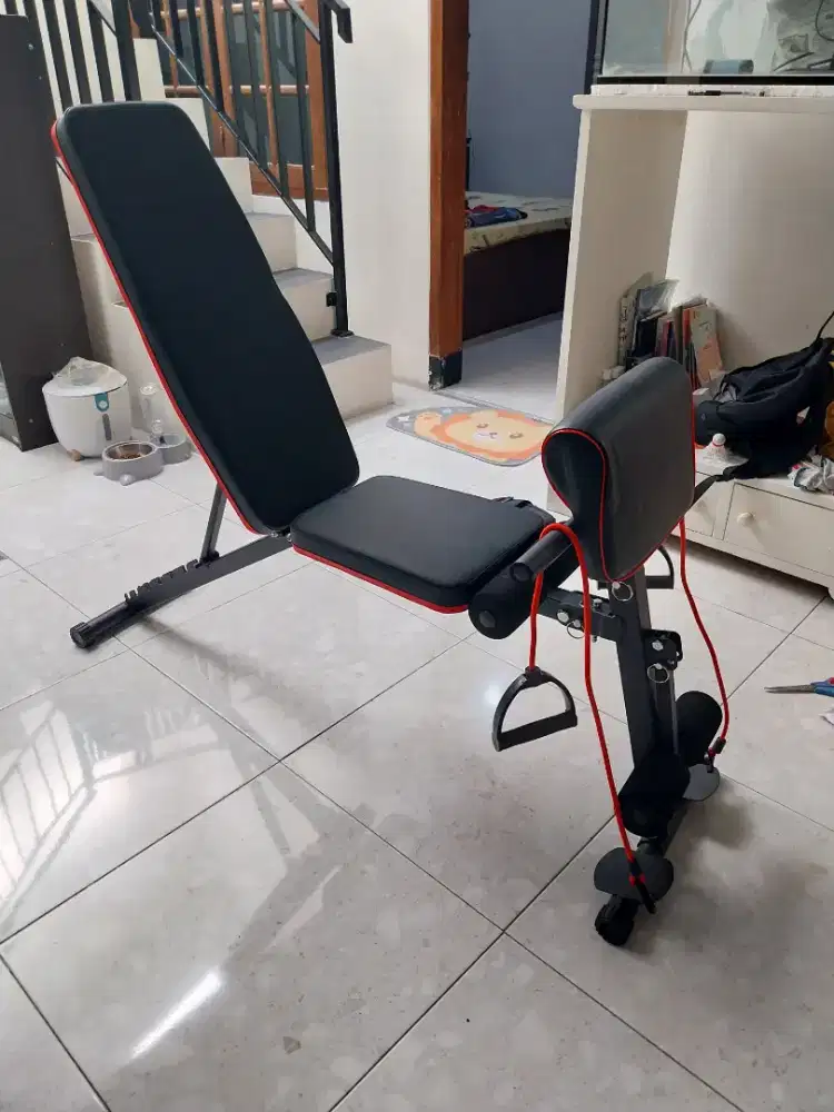 AJUST BENCH KIRSI SIT UP DUMBELL TALI ELASTIS ALAT FITNESS