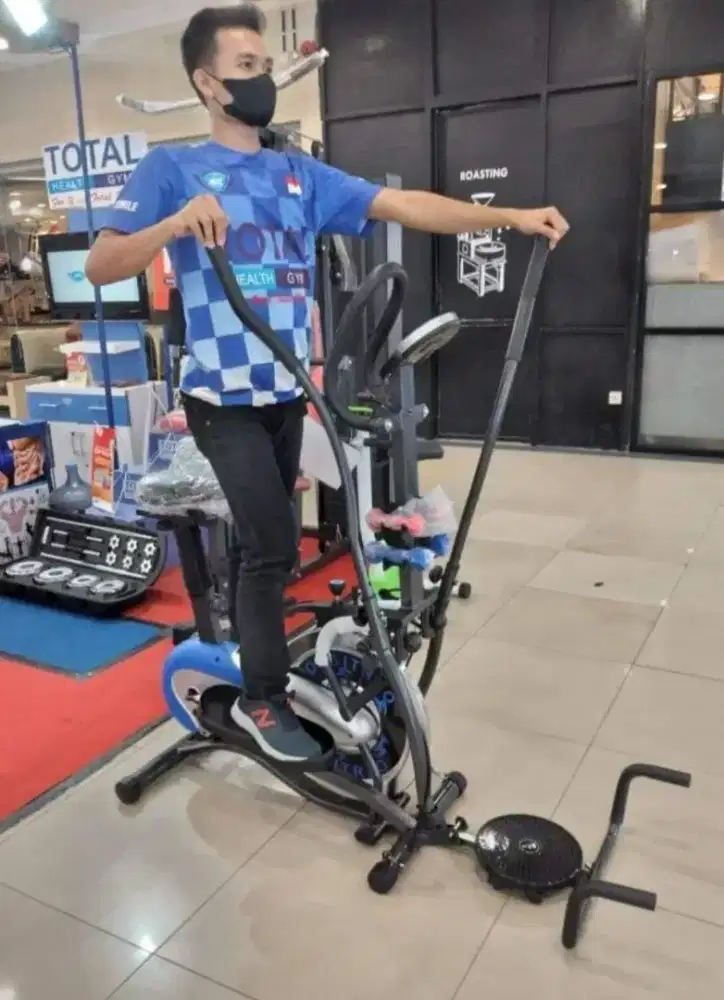 ORBITRACK 6 FUNGSI SEPEDA STATIS OLAH RAGA ALAT FITNESS BARU