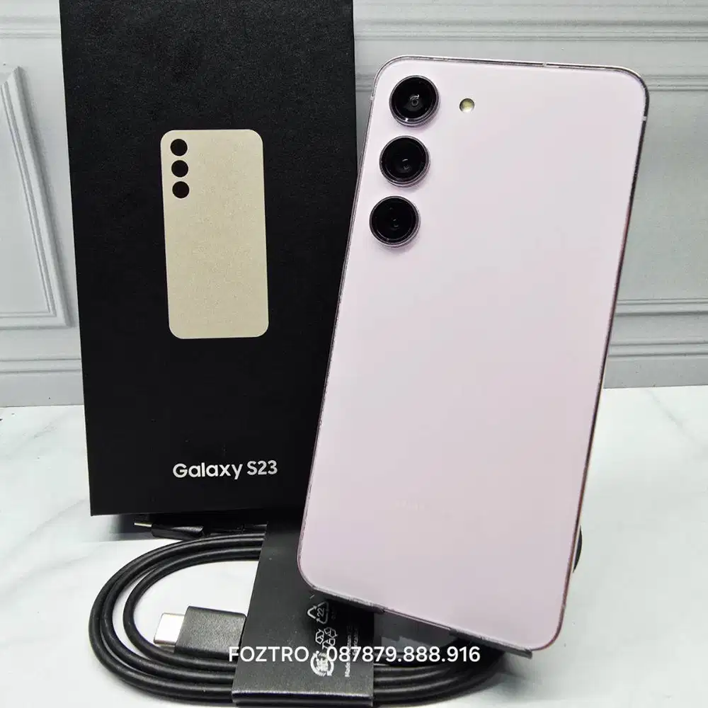 Samsung Galaxy S23 8/256GB Lavender Fullset Resmi No Minus